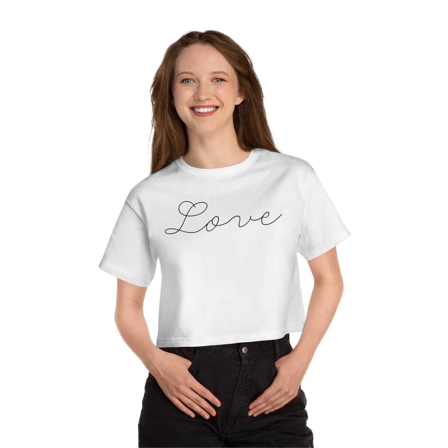 Love Crop Tee Shirt - Valentine’s Day