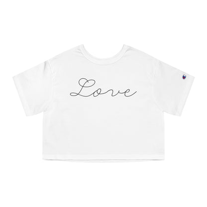 Love Crop Tee Shirt - Valentine’s Day