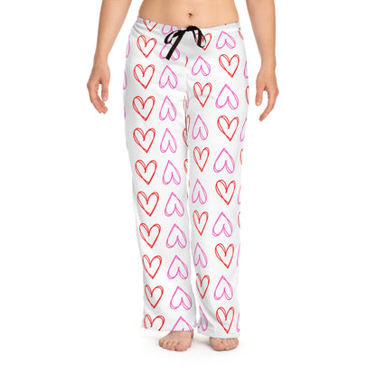 Women's Pajama Pants Valentine's Day Hearts