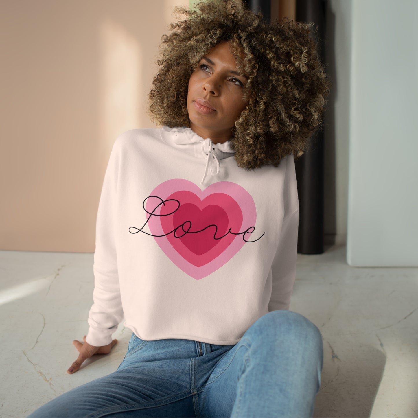 Love Heart - Crop Hoodie