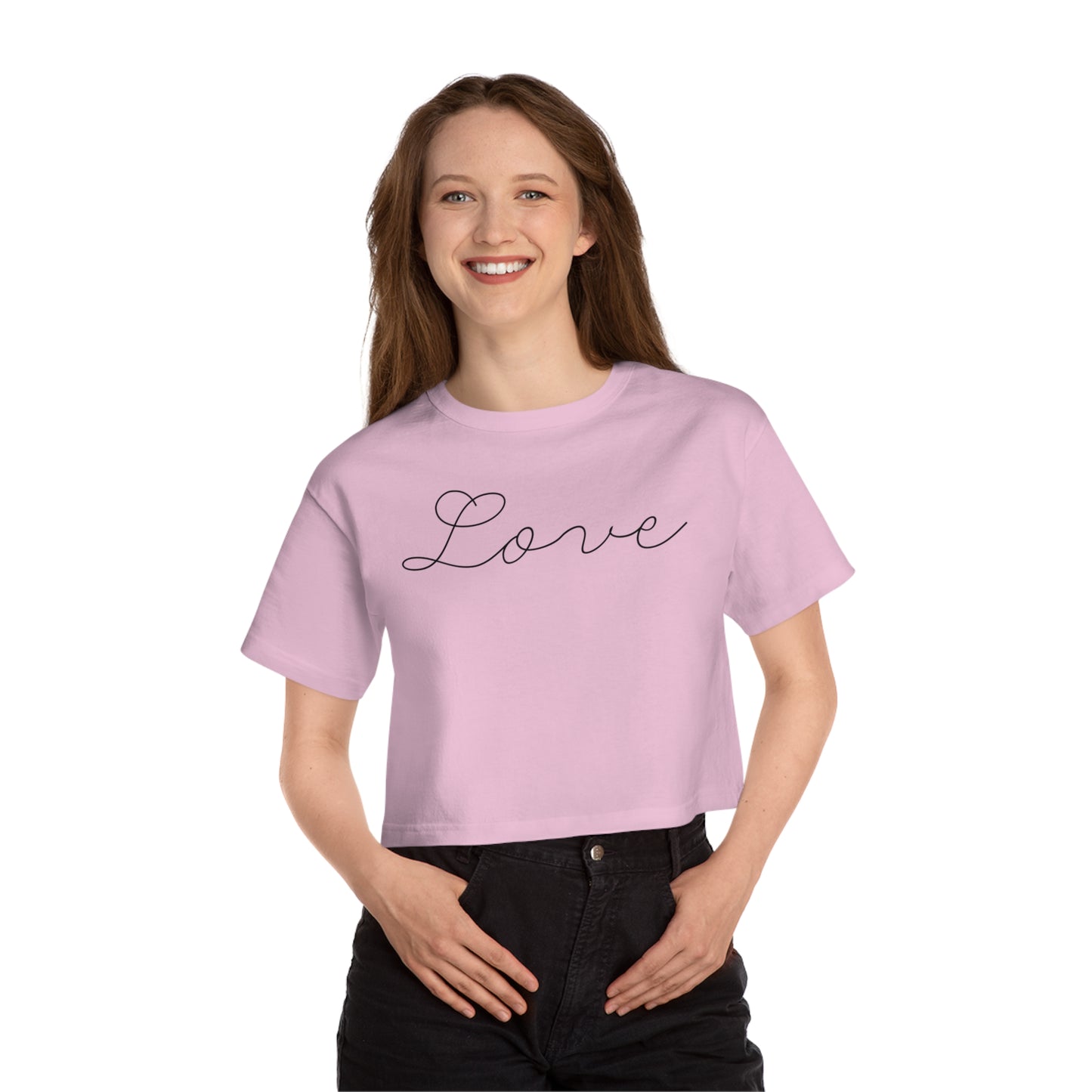 Love Crop Tee Shirt - Valentine’s Day