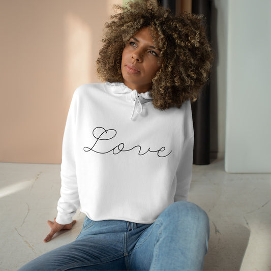 Love Script - Crop Hoodie