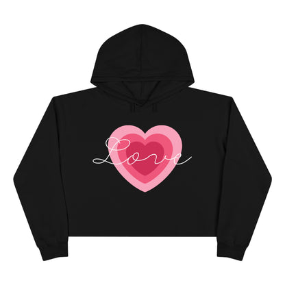 Love Heart - Crop Hoodie - Dark