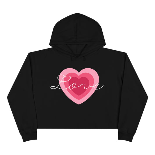 Love Heart - Crop Hoodie - Dark