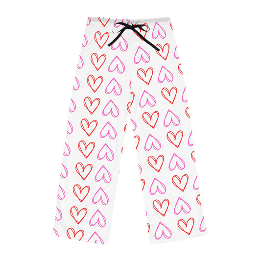 Women's Pajama Pants Valentine's Day Hearts