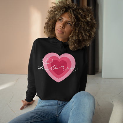 Love Heart - Crop Hoodie - Dark